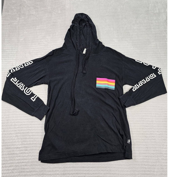 Victorias Secret Pink Shirt Womens XS Hooded Longsleeve Casual Wear - Picture 1 of 7